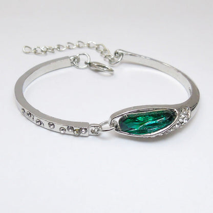 Stainless Steel Silver Crystals Bracelets