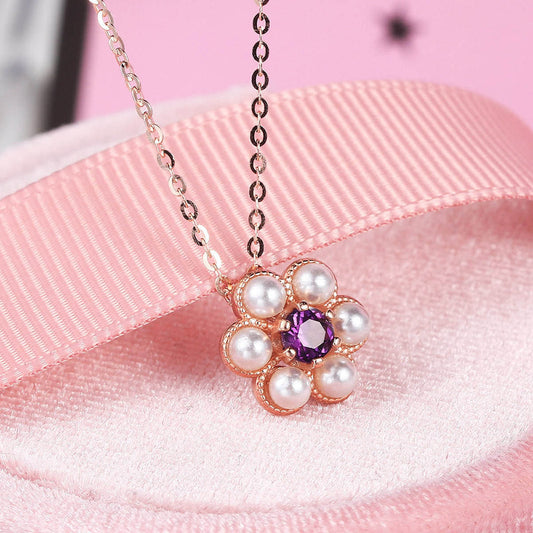 Collier prune or rose