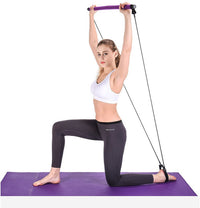 Bandes de résistance de yoga Crossfit, corde de traction pour exercices, barre de Pilates portable pour entraînement en salle de sport, bandes élastiques