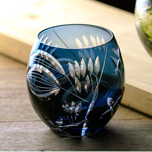Vaso de papel cortado tallado estilo japonés Edo