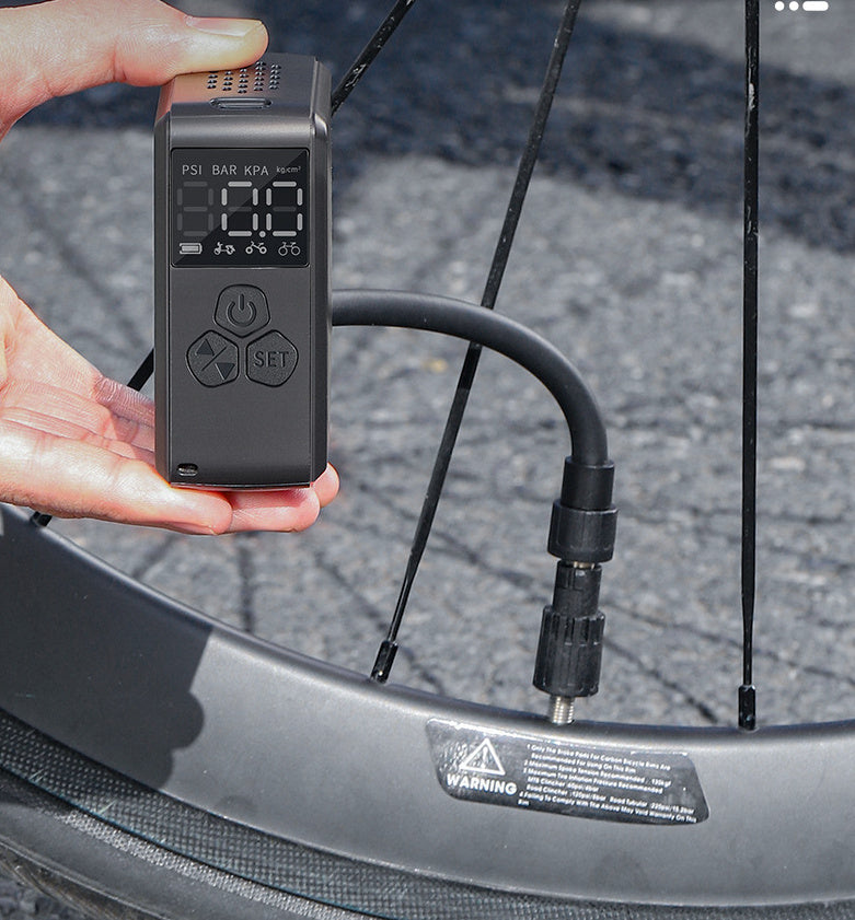 Mini neumático eléctrico portátil de alta presión con válvula americana francesa para bicicleta de carretera o montaña