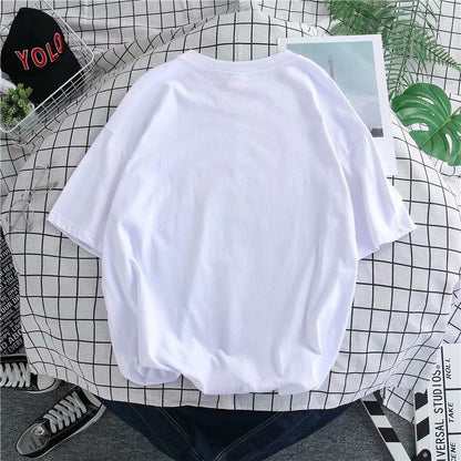 Hong Kong Style Men’s Solid T-Shirt – Loose Mid-Sleeve | S–5XL