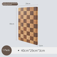 Checkerboard Acacia Wood Cutting Board – Premium Kitchen Essential