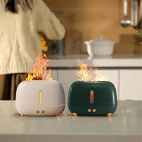 Flame Aroma Diffuser & Humidifier – LED Flame Effect, 3 Colors