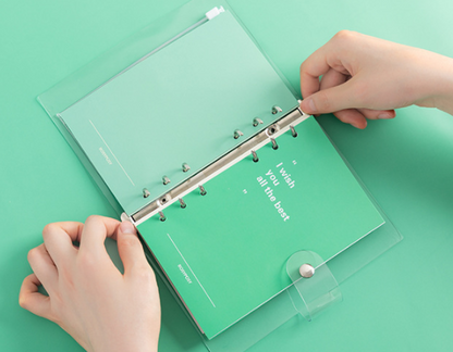 Cahier amovible transparent en PVC
