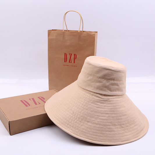 Gorro de pescador japonés de color liso con ala ancha