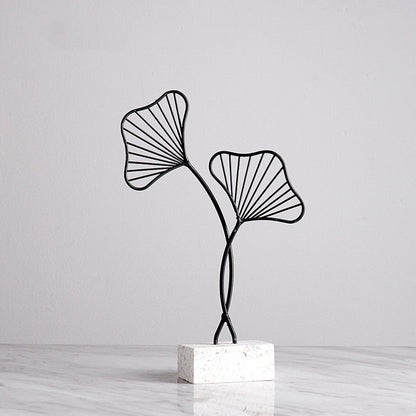 Iron Terrazzo Leaf Style Table Top Decoration