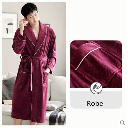 Robe unisexe d'hiver en velours de flanelle île de Bourgogne pour hommes et femmes