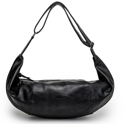 Large New Men's Soft Leather Crossbody Casual Travel Bag