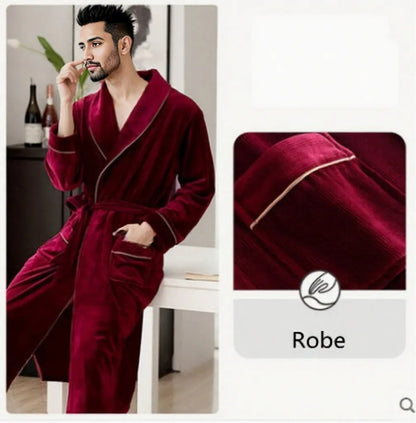 Robe unisexe d'hiver en velours de flanelle île de Bourgogne pour hommes et femmes