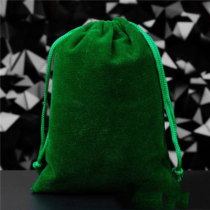 Pochette à Bijoux en Flanelle Unie avec Cordon de Serrage