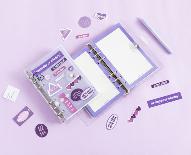 Cahier amovible transparent en PVC