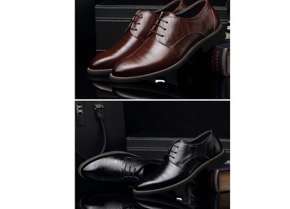 Chaussures pour hommes en cuir chaussures de ville habillées d'affaires grandes tailles chaussures décontractées pour hommes
