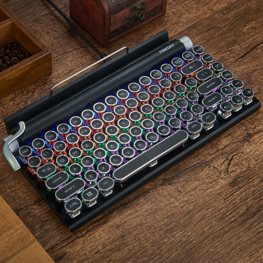 Clavier mécanique rétro à points de machine à écrire