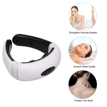 Nouvel appareil de massage électrique vibrant pour le cou et le dos, instrument de relaxation par stimulation musculaire pour les soins du cou et du dos
