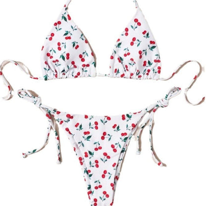 Holiday Split Halter Bikini