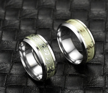 Luminous music five-line music score ring