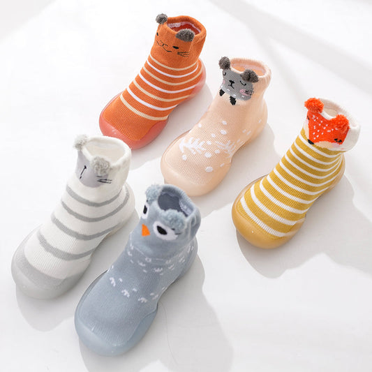 Calcetines y zapatos de bebé antideslizantes de suela blanda para interiores