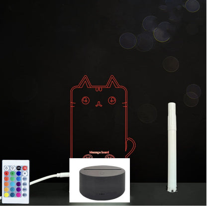 Tableau de messages manuscrits en acrylique 3D avec lumière LED