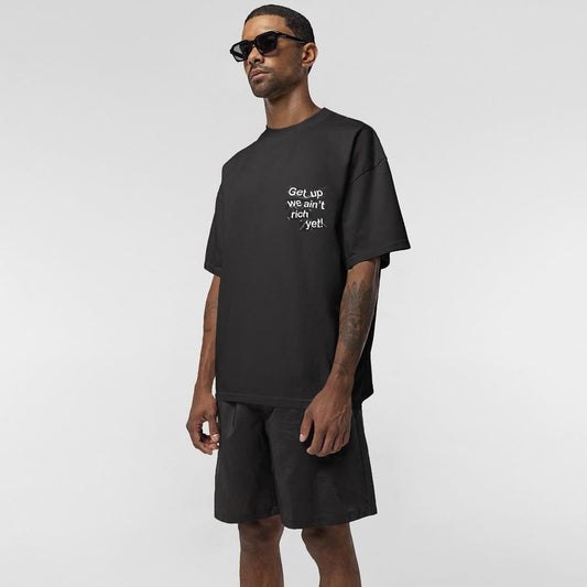 Heavy Cotton Printed Loose Casual Short-sleeved T-shirt