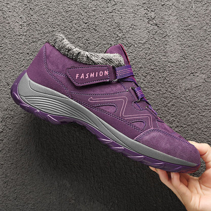 Bottes de neige pour femmes, doublées polaire, chaussures thermiques grande taille, chaussures décontractées portables d'extérieur pour femmes