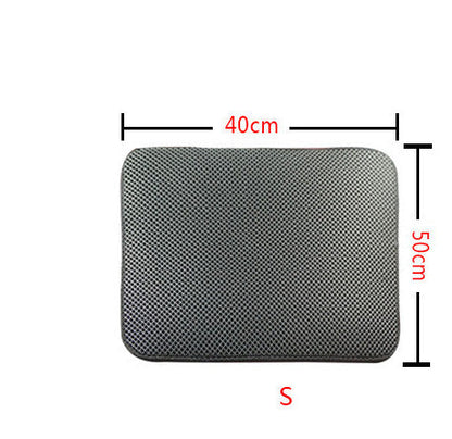 Tapis de litière double couche pour chats, tapis de litière pour animaux de compagnie, tapis de litière pour chats, accessoire de propreté pour maisons de chats