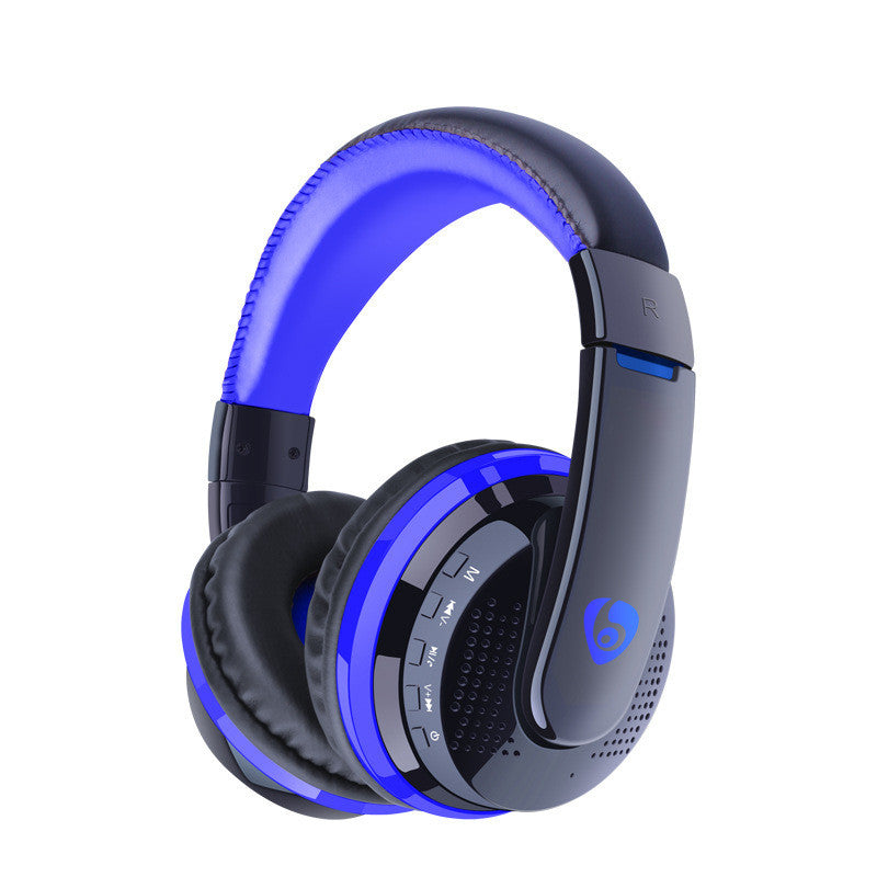 Auriculares inalámbricos azules de diadema