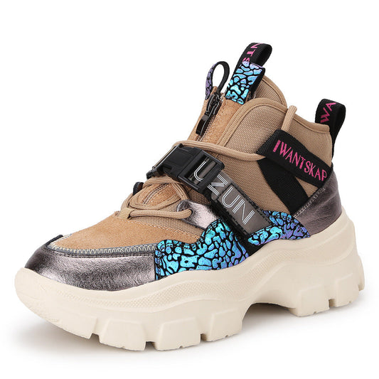 Chaussures montantes décontractées épaisses
