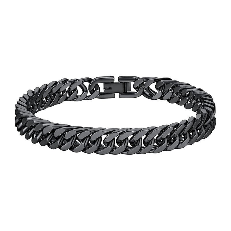 Pulsera personalizada de acero de titanio estilo punk