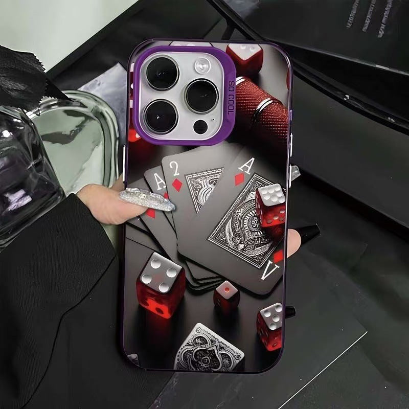 Card & Dice Creative Hard iPhone Case – Shockproof PC Cover | iPhone 7–16