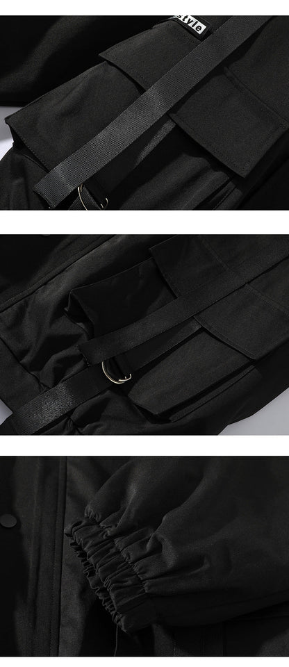 Men's Trendy Plus Size Stand Collar Jacket Suit