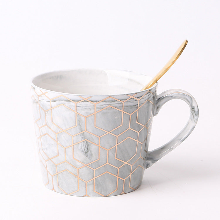 Geometric ceramic mug