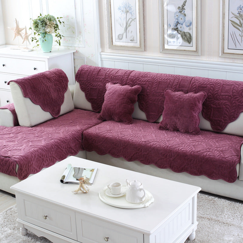 Coussin de canapé antidérapant en peluche