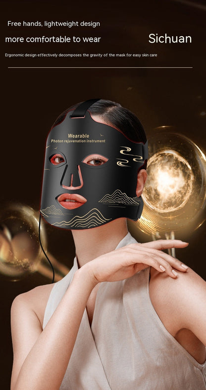 Nouvel appareil de beauté à photothérapie infrarouge Masque de beauté LED couleur pour le rajeunissement de la peau