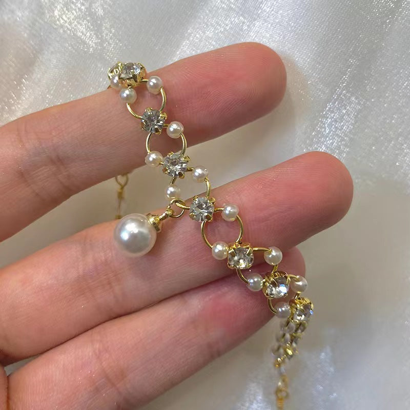 Collier ras-du-cou personnalisé en perles tressées courtes pour femme de style français