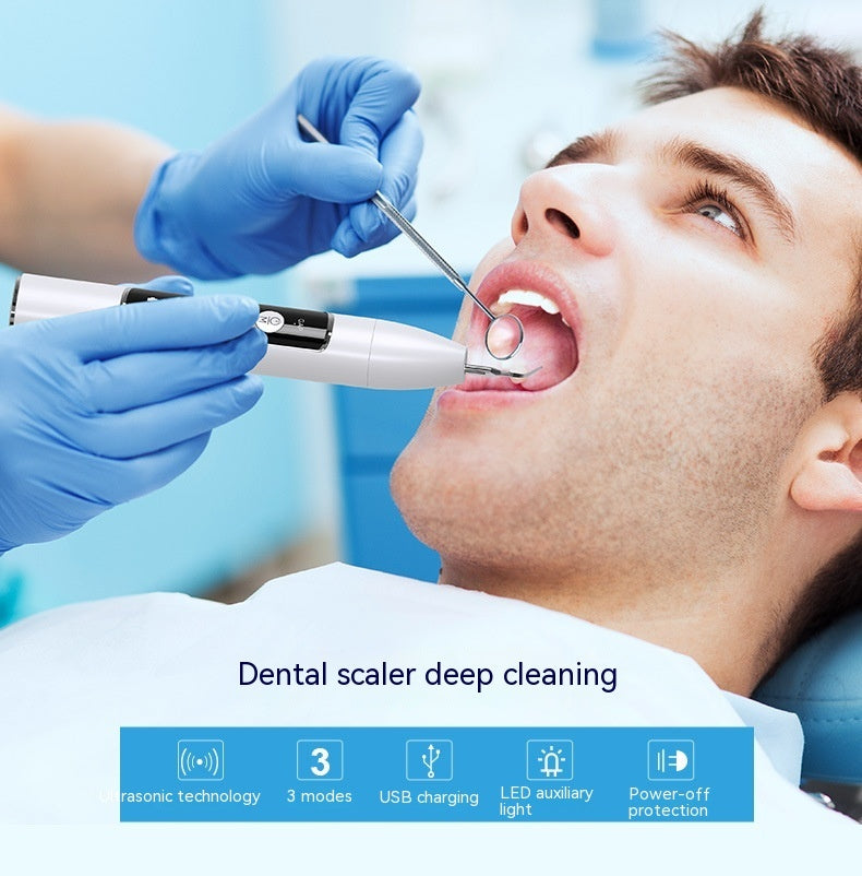 Limpiador dental ultrasónico con seguimiento visual de frecuencia para el hogar