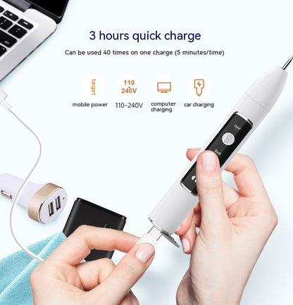 Limpiador dental ultrasónico con seguimiento visual de frecuencia para el hogar