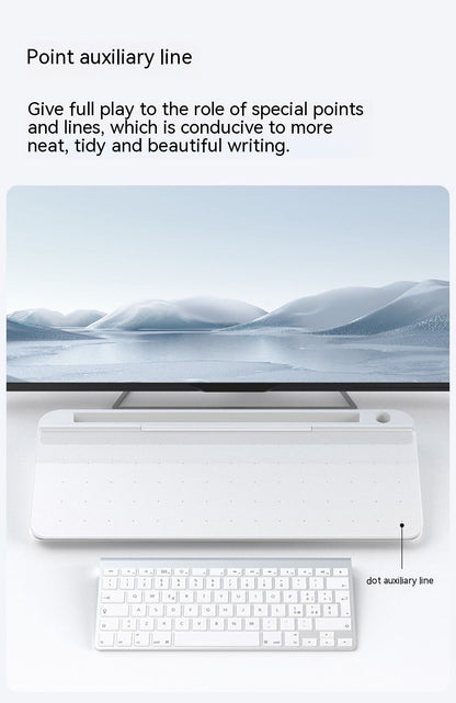 Computer Desktop Keyboard Portable Erasable Message Note Board Office Storage Box