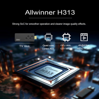 New G96TV Dongle Allwinner comes with 5 accessories H313 Android 13 Dual WIFI Bluetooth HD Android TV BOX