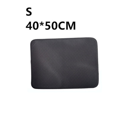 Tapis de litière double couche pour chats, tapis de litière pour animaux de compagnie, tapis de litière pour chats, accessoire de propreté pour maisons de chats