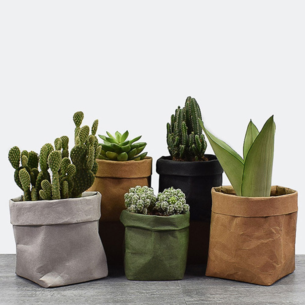 Soporte para macetas de papel kraft lavable