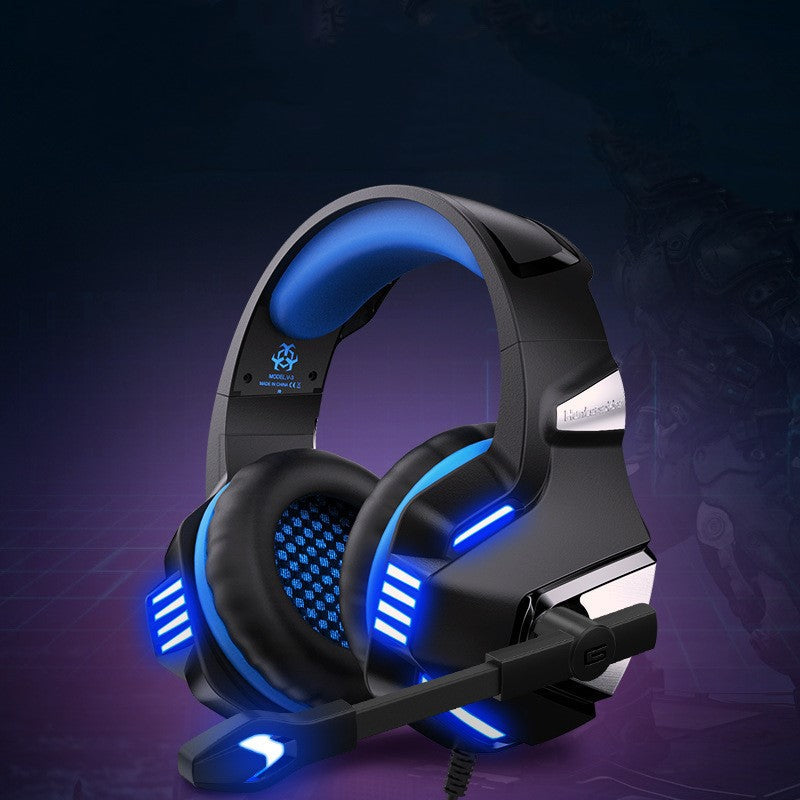 Auriculares para juegos de PS4 con cable luminosos montados en la cabeza