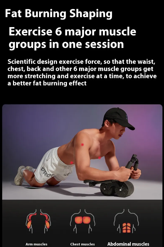 Automatic Rebound Abdominal Wheel – Self-Returning Ab Roller for Core Strength & Fitness Training
