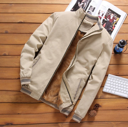 Chaqueta cortavientos para hombre con cuello alto
