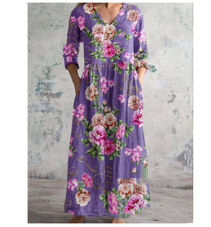 Robe ample à imprimé tendance pour femme