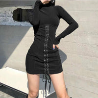 New Product Knitted Half-high Neck Slim-fit Dress