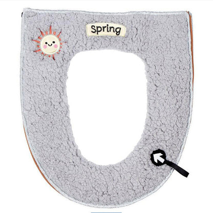 Household Toilet Washer Winter Plush Toilet Cover