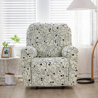 Housse de fauteuil inclinable tout compris en tissu imprimé extensible, 1 place