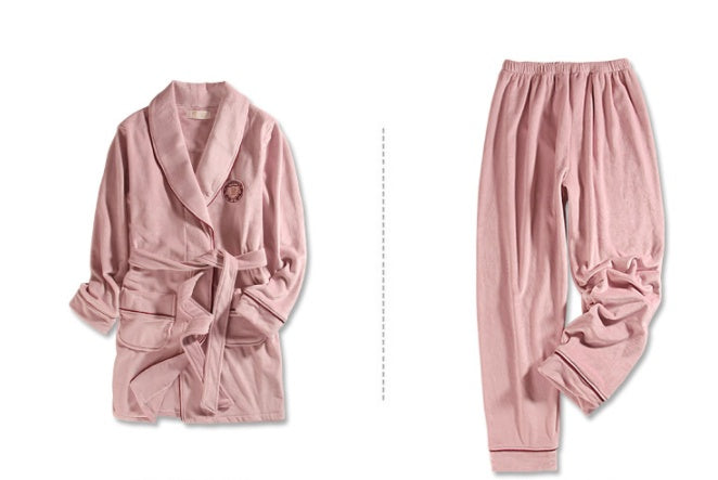 Robe unisexe d'hiver en velours de flanelle île de Bourgogne pour hommes et femmes