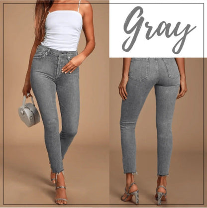 Seamless stretch-leg jeans